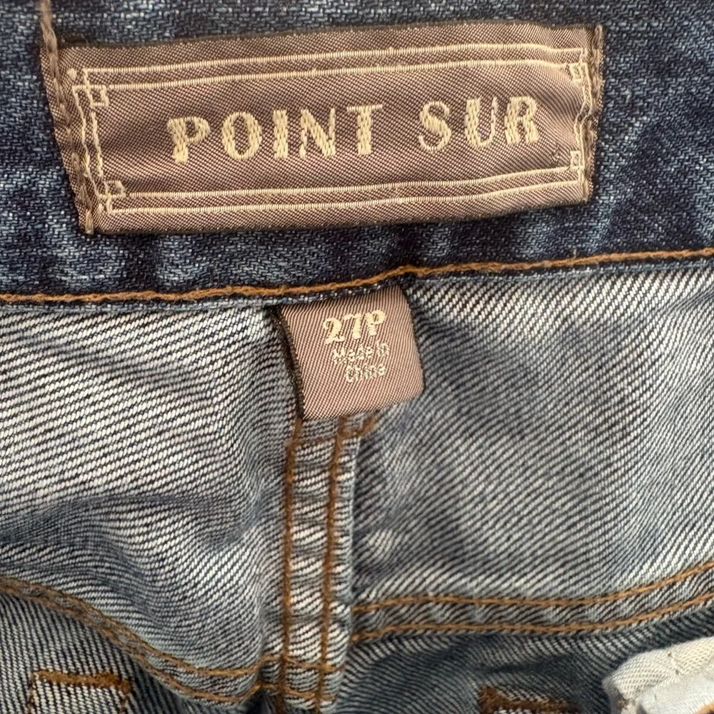 Point Sur Ripped Distressed Cropped High Rise Retro Boy Jeans Size 27 Petite